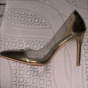 Gold & Clear Heels by J. Adams